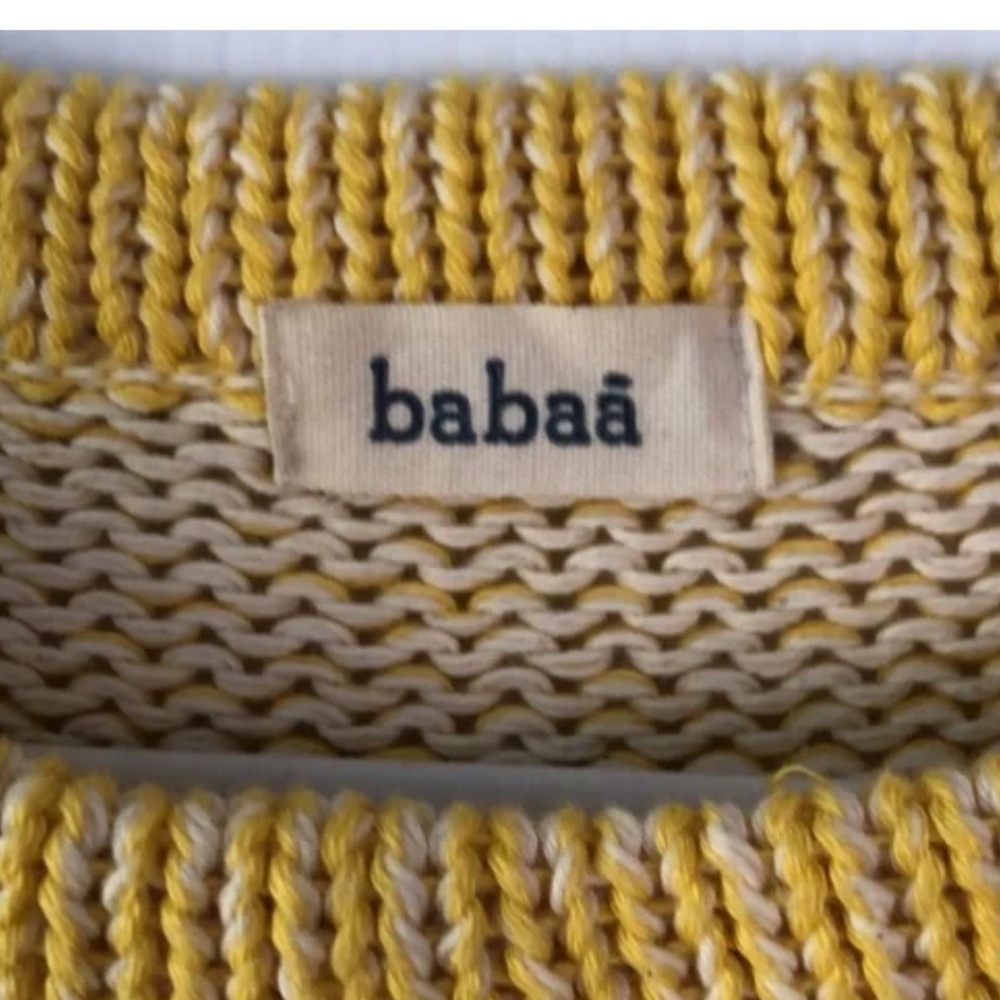BABAA • Rare Golden Yellow Short Sleeve Sweater Jumper - Picture 2 of 4